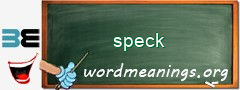 WordMeaning blackboard for speck